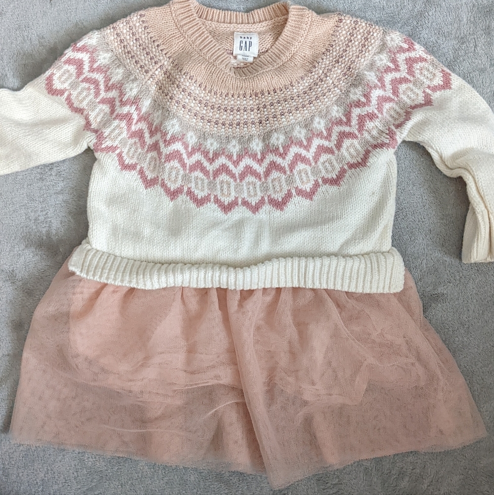 Girls Gap sweater dress 12-18mo